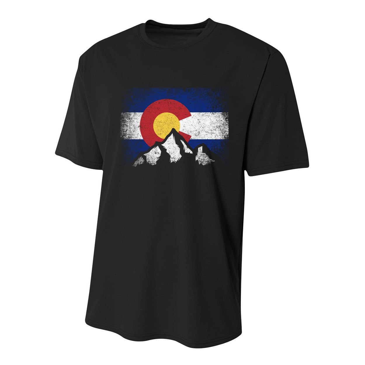 Colorado Flag Mountain Ski Winter Gift Hiker Hiking Camping Gift Youth Performance Sprint T-Shirt
