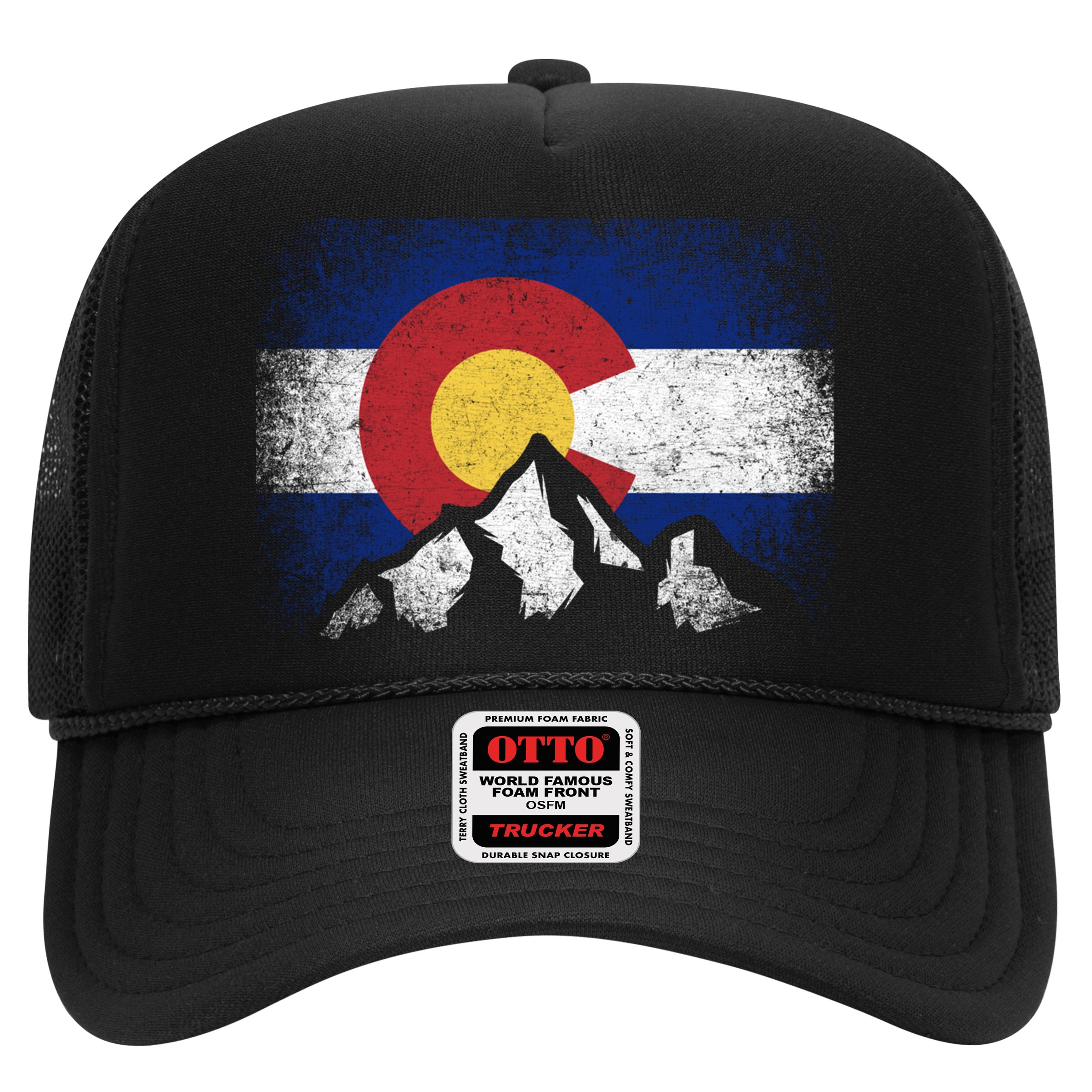 Colorado Flag Mountain Ski Winter Gift Hiker Hiking Camping Gift Hat