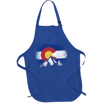 Colorado Flag Mountain Ski Winter Gift Hiker Hiking Camping Gift Apron