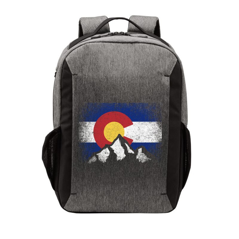 Colorado Flag Mountain Ski Winter Gift Hiker Hiking Camping Gift Vector Backpack