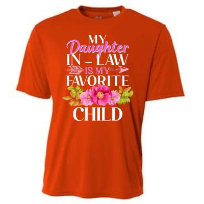 Cute Floral My Daughter In Law Is My Favorite Child Cooling Performance Crew T-Shirt