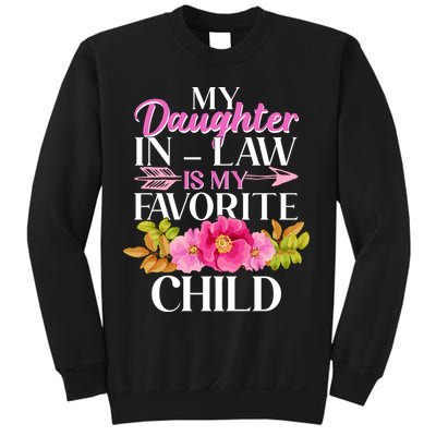 Cute Floral My Daughter In Law Is My Favorite Child Sweatshirt