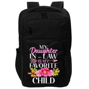 Cute Floral My Daughter In Law Is My Favorite Child Impact Tech Backpack