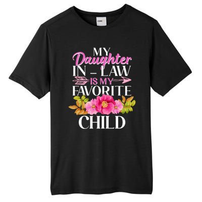 Cute Floral My Daughter In Law Is My Favorite Child Tall Fusion ChromaSoft Performance T-Shirt