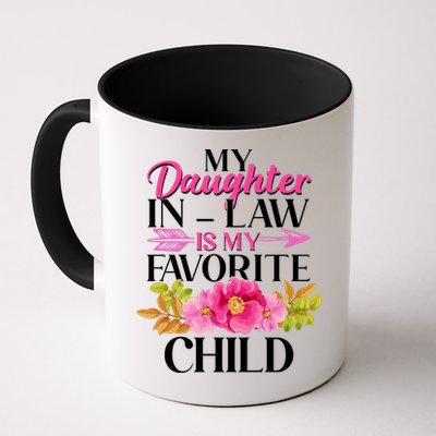 Cute Floral My Daughter In Law Is My Favorite Child Mug