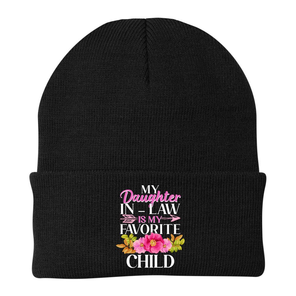 Cute Floral My Daughter In Law Is My Favorite Child Beanie