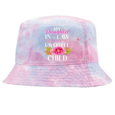 Cute Floral My Daughter In Law Is My Favorite Child Tie-Dyed Bucket Hat