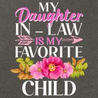 Cute Floral My Daughter In Law Is My Favorite Child Cotton Canvas Backpack