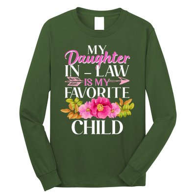 Cute Floral My Daughter In Law Is My Favorite Child Long Sleeve Shirt