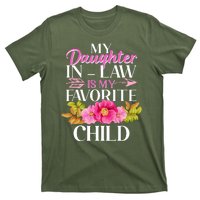 Cute Floral My Daughter In Law Is My Favorite Child T-Shirt