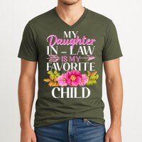 Cute Floral My Daughter In Law Is My Favorite Child V-Neck T-Shirt
