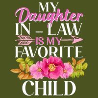 Cute Floral My Daughter In Law Is My Favorite Child V-Neck T-Shirt
