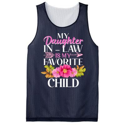 Cute Floral My Daughter In Law Is My Favorite Child Mesh Reversible Basketball Jersey Tank