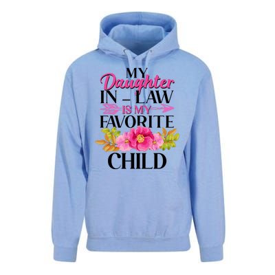 Cute Floral My Daughter In Law Is My Favorite Child Unisex Surf Hoodie