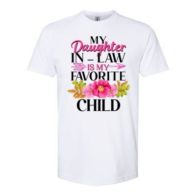 Cute Floral My Daughter In Law Is My Favorite Child Softstyle CVC T-Shirt