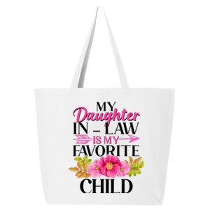 Cute Floral My Daughter In Law Is My Favorite Child 25L Jumbo Tote