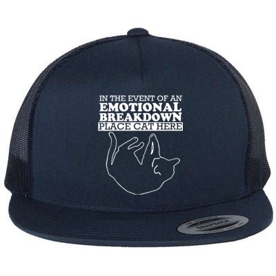 Cat For MenWomen Funny Cat For Cat DadMom Flat Bill Trucker Hat