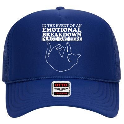 Cat For MenWomen Funny Cat For Cat DadMom High Crown Mesh Back Trucker Hat