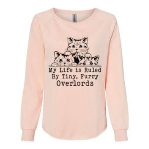 Cat Funny My Life is Ruled by a Tiny Furry Overlord Womens California Wash Sweatshirt