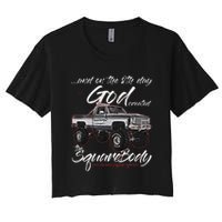 Click For More Hotrods Custom Muscle Cars Trucks 8th God,jimmy,squarebody Truck,suburban,blazer,silv Women's Crop Top Tee