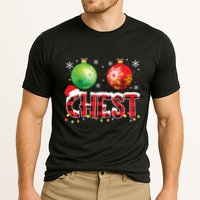 Chestnuts Funny Matching Couples Christmas Lights Nuts Chest Performance Shirt