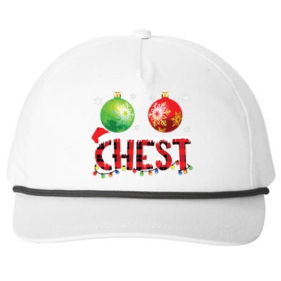 Chestnuts Funny Matching Couples Christmas Lights Nuts Chest Snapback Five-Panel Rope Hat