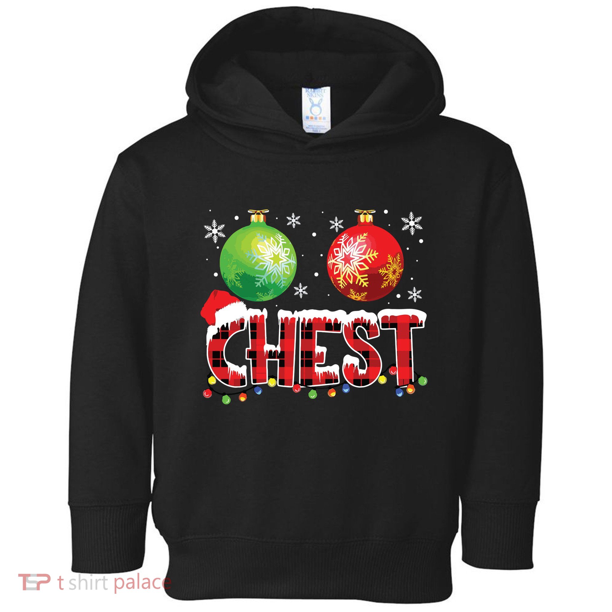 Chestnuts Funny Matching Couples Christmas Lights Nuts Chest Toddler Hoodie