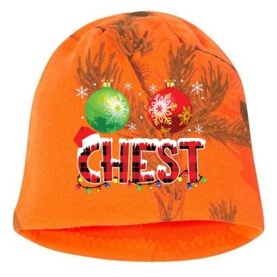 Chestnuts Funny Matching Couples Christmas Lights Nuts Chest Kati - Camo Knit Beanie