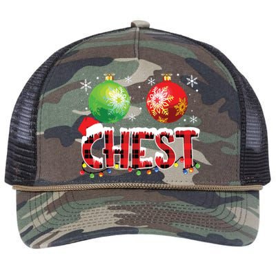 Chestnuts Funny Matching Couples Christmas Lights Nuts Chest Retro Rope Trucker Hat Cap