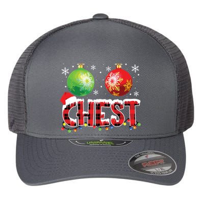 Chestnuts Funny Matching Couples Christmas Lights Nuts Chest Flexfit Unipanel Trucker Cap
