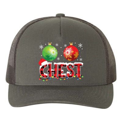 Chestnuts Funny Matching Couples Christmas Lights Nuts Chest Yupoong Adult 5-Panel Trucker Hat