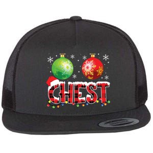 Chestnuts Funny Matching Couples Christmas Lights Nuts Chest Flat Bill Trucker Hat