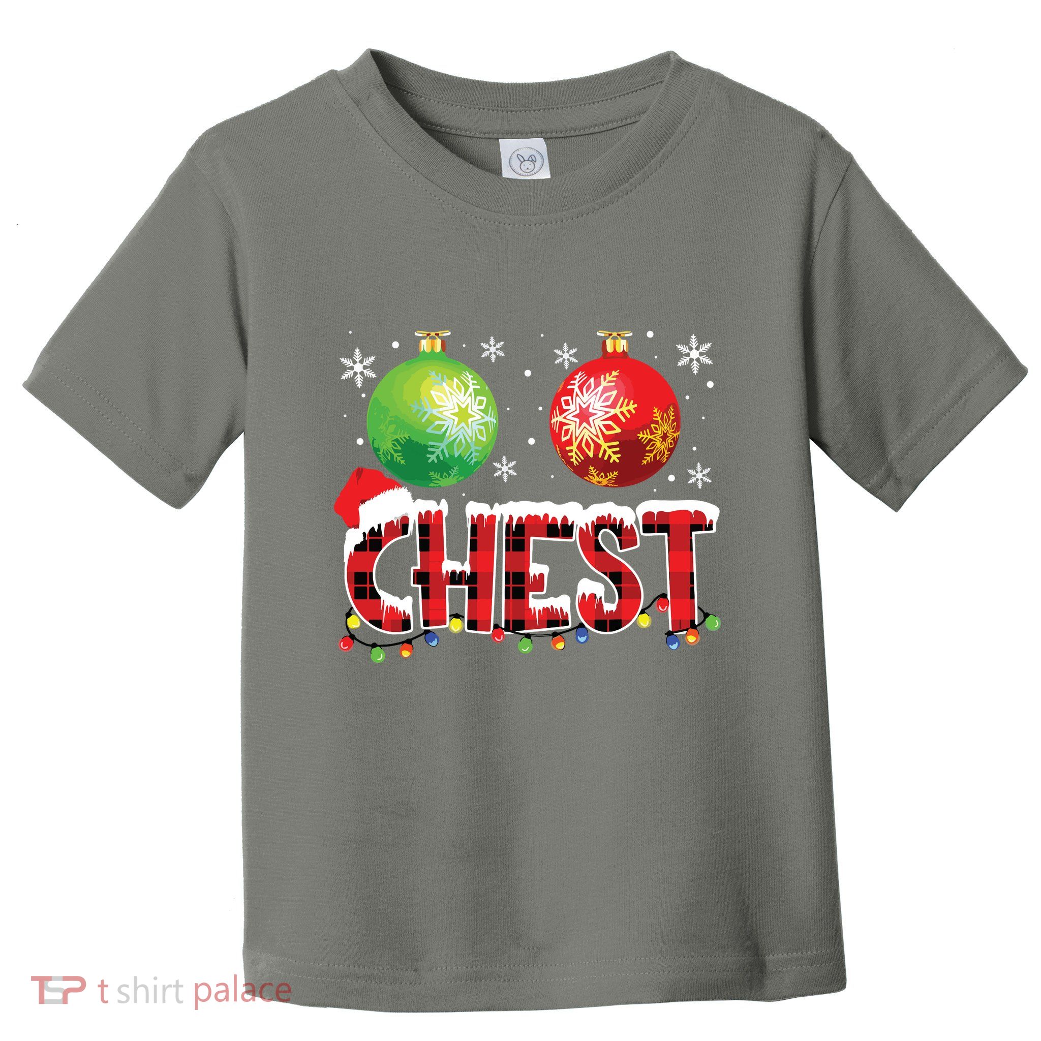 Chestnuts Funny Matching Couples Christmas Lights Nuts Chest Toddler T-Shirt