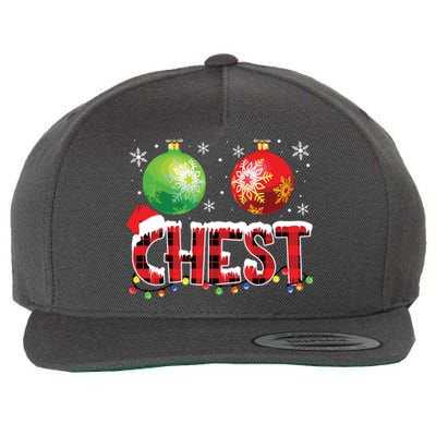 Chestnuts Funny Matching Couples Christmas Lights Nuts Chest Wool Snapback Cap