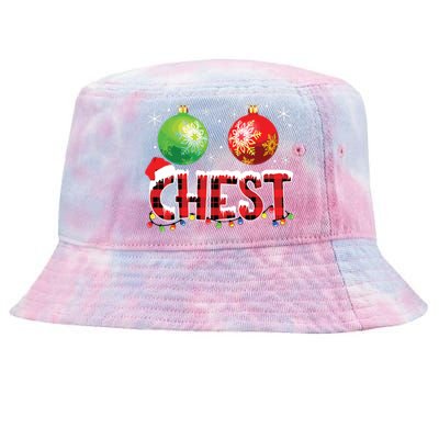 Chestnuts Funny Matching Couples Christmas Lights Nuts Chest Tie-Dyed Bucket Hat