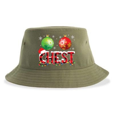 Chestnuts Funny Matching Couples Christmas Lights Nuts Chest Sustainable Bucket Hat