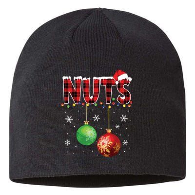 Chestnuts Funny Matching Couples Christmas Lights Nuts Sustainable Beanie