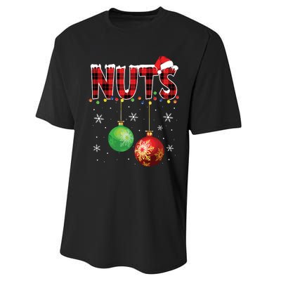 Chestnuts Funny Matching Couples Christmas Lights Nuts Performance Sprint T-Shirt