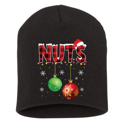 Chestnuts Funny Matching Couples Christmas Lights Nuts Short Acrylic Beanie