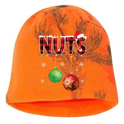 Chestnuts Funny Matching Couples Christmas Lights Nuts Kati - Camo Knit Beanie