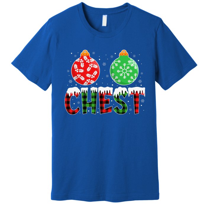 ChestNuts Funny Matching Chestnuts Christmas Couples Chest Premium T-Shirt