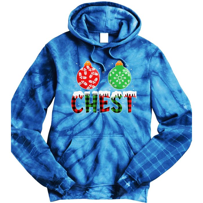 ChestNuts Funny Matching Chestnuts Christmas Couples Chest Tie Dye Hoodie