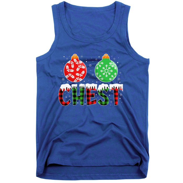 ChestNuts Funny Matching Chestnuts Christmas Couples Chest Tank Top