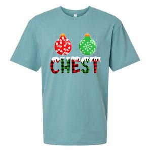 ChestNuts Funny Matching Chestnuts Christmas Couples Chest Sueded Cloud Jersey T-Shirt