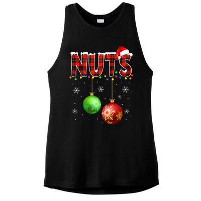 Chestnuts Funny Matching Couples Christmas Lights Nuts Ladies PosiCharge Tri-Blend Wicking Tank