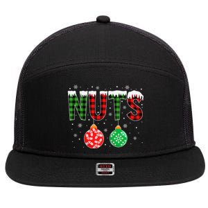 ChestNuts Funny Matching Chestnuts Christmas Couples Nuts 7 Panel Mesh Trucker Snapback Hat