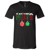 ChestNuts Funny Matching Chestnuts Christmas Couples Nuts V-Neck T-Shirt