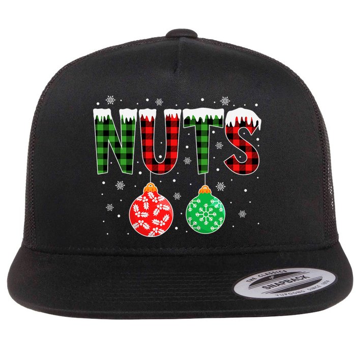 ChestNuts Funny Matching Chestnuts Christmas Couples Nuts Flat Bill Trucker Hat