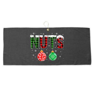 ChestNuts Funny Matching Chestnuts Christmas Couples Nuts Large Microfiber Waffle Golf Towel