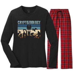 Cryptid Fantasy Monsters Mythical Creatures! Cryptozoology Women's Long Sleeve Flannel Pajama Set 